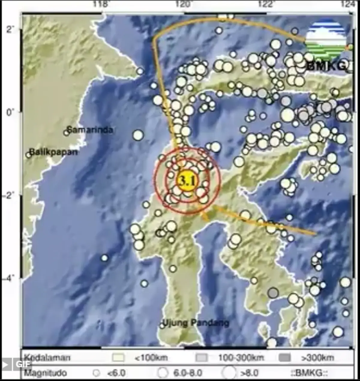 Senin sore ini, 23 Oktober 2023, gempa Sigi, Sulawesi Tengah terjadi. Adapun gempa terkini yang terjadi di Sigi tersebut memiliki magnitudo 3.1. (BMKG)