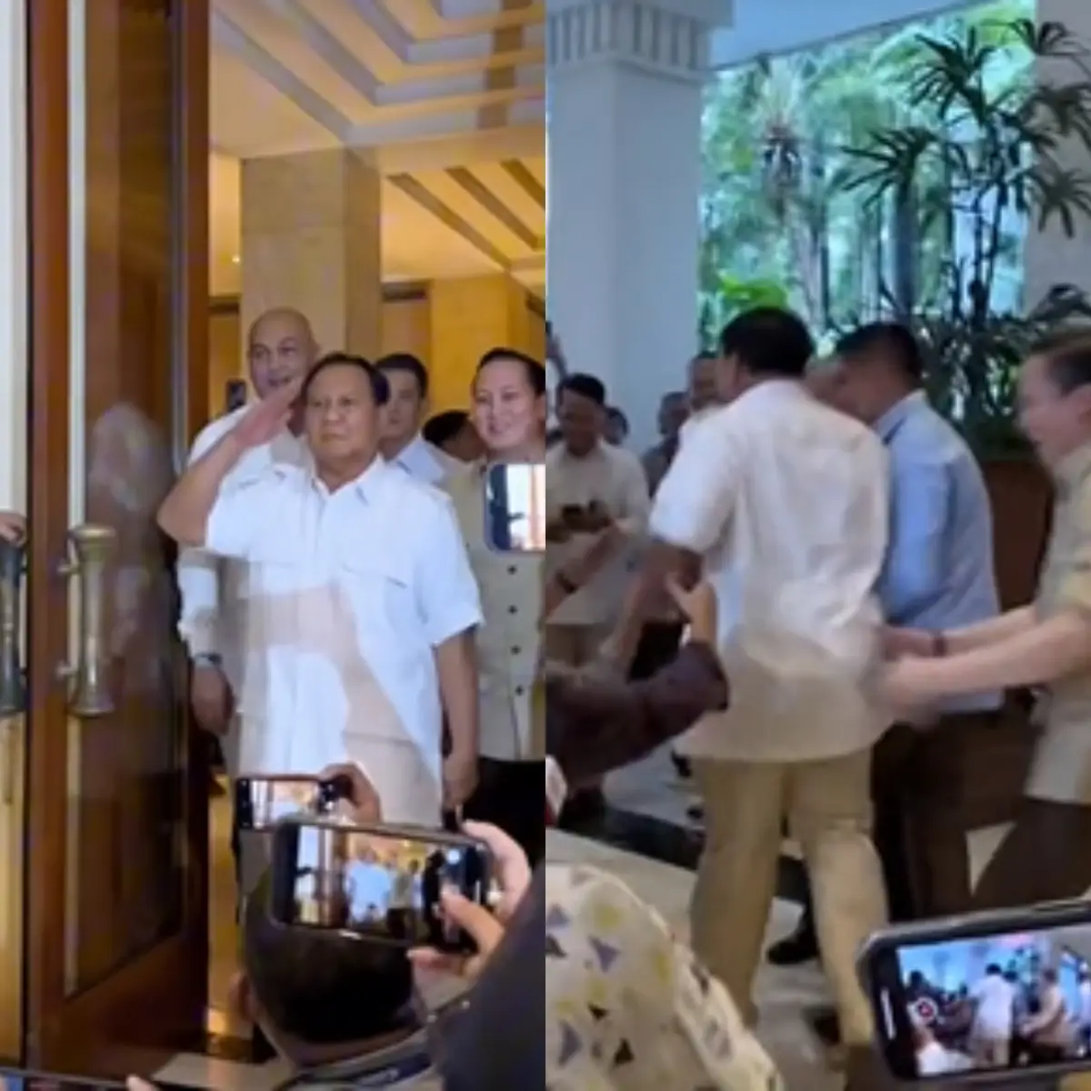 Momen Prabowo Kabur Prank Wartawan, Bikin Ajudan Panik Lari Terbirit-birit (Sumber : TikTok/rumahindonesiamaju)