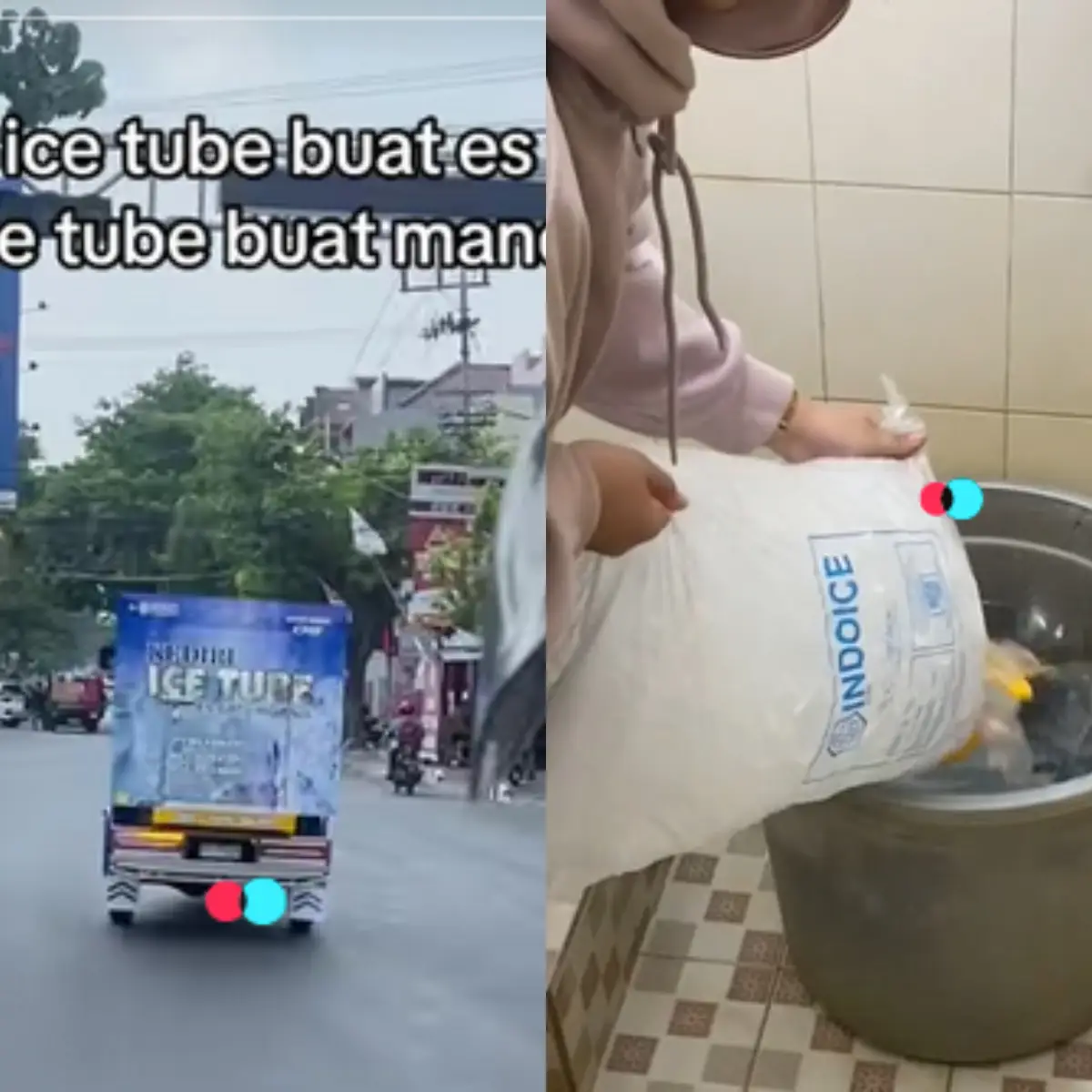 Kocak! Demi Mandi, Viral Video Wanita Kejar Penjual Es Batu (Sumber : TikTok/@faradilla.id)