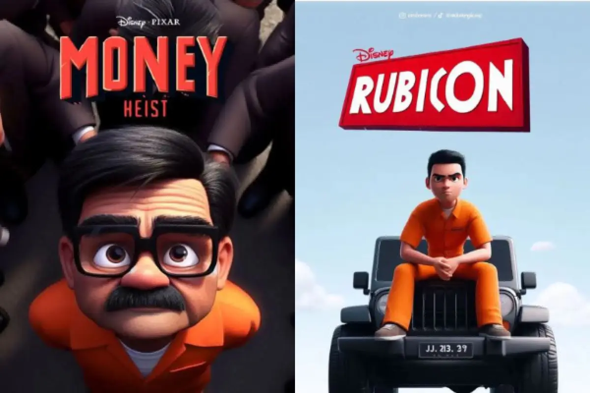 Cara membuat poster film ala Disney pixar (Sumber : Tiktok/timtidurtengkurep)