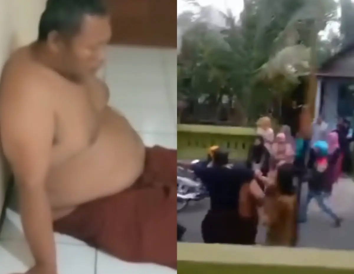 Tampang pelaku Khoiri saat diamankan (Sumber : instagram @kodil_27)