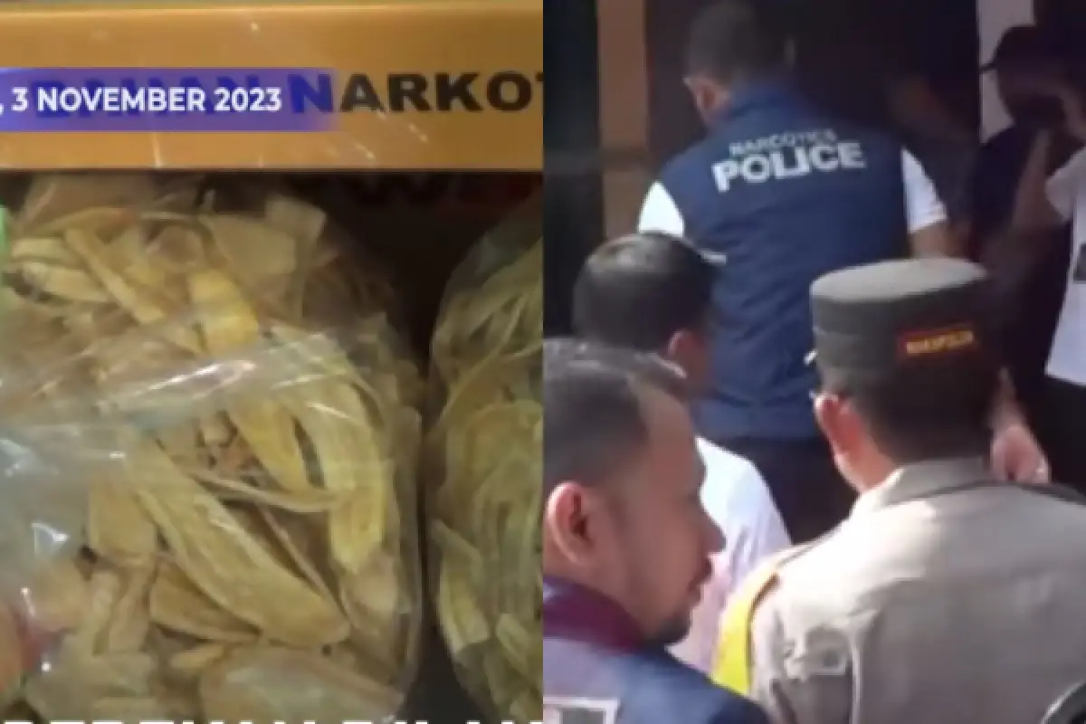 Pabrik Keripik Pisang Narkoba di Bantul digerebek polisi (Sumber : YouTube/Kompas TV)