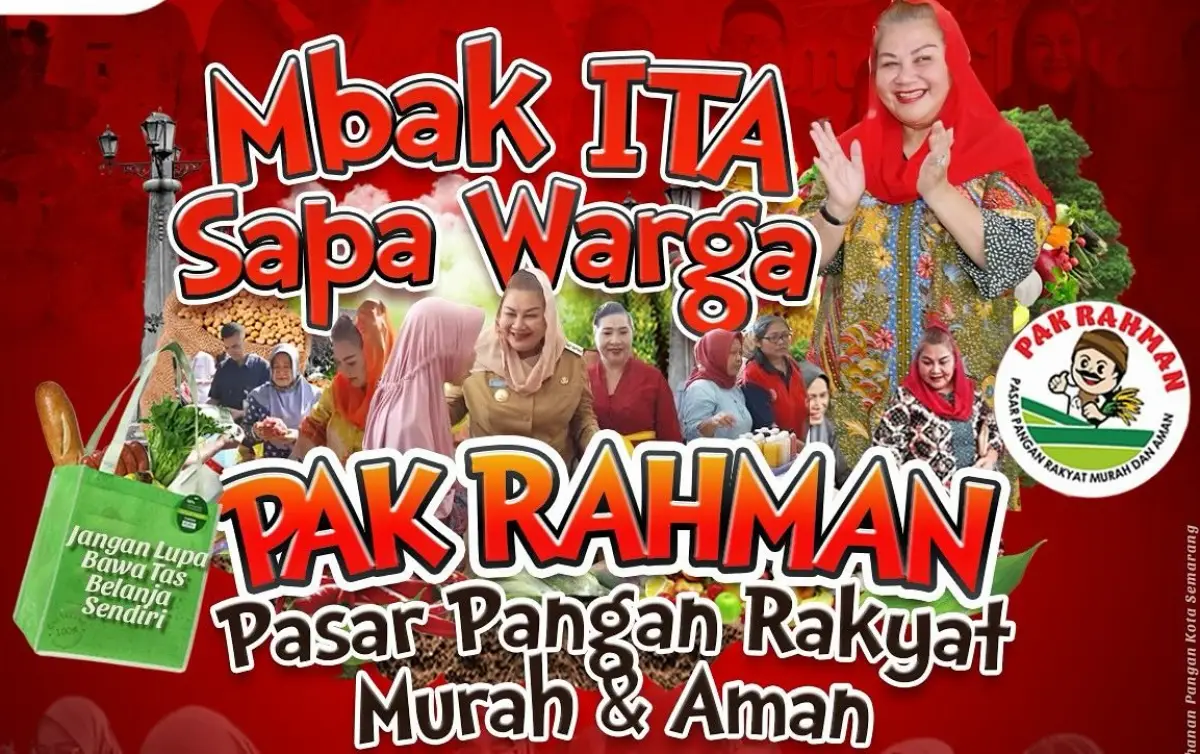 Mbak Ita akan menyapa warga di Kelugahan Sembungharjo Genuk dan menggelar pasar murah pada Senin 6 November 2023 pagi. (Sumber : Pemkot Semarang)