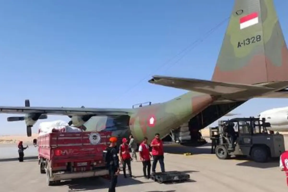 Bantuan kemanusiaan dari Indonesia untuk Palestina sudah tiba di Mesir (Sumber : instagram.com/ussfeeds)