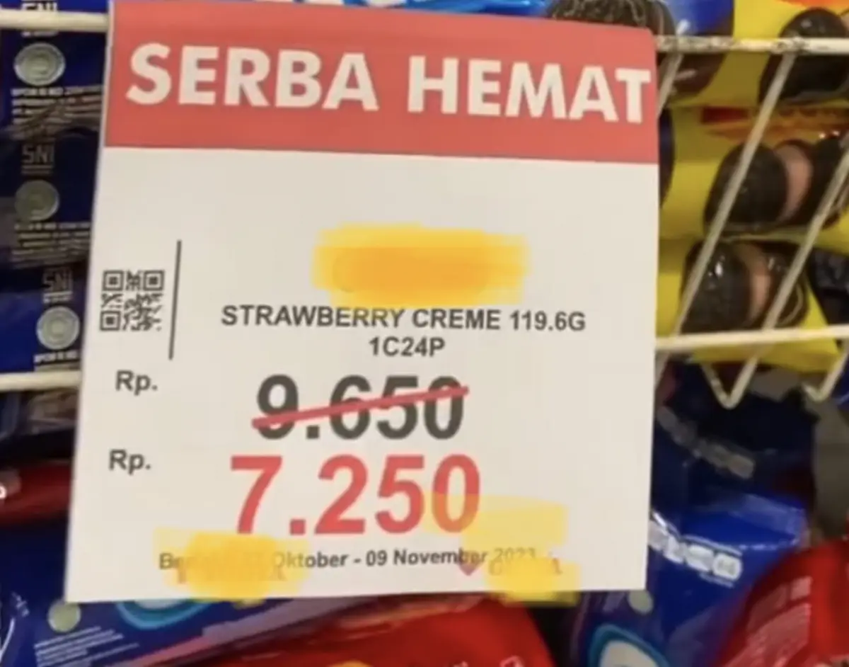viral video produk diduga pro israel banting harga di salah satu Supermartket (Sumber : instagram @terang_media)