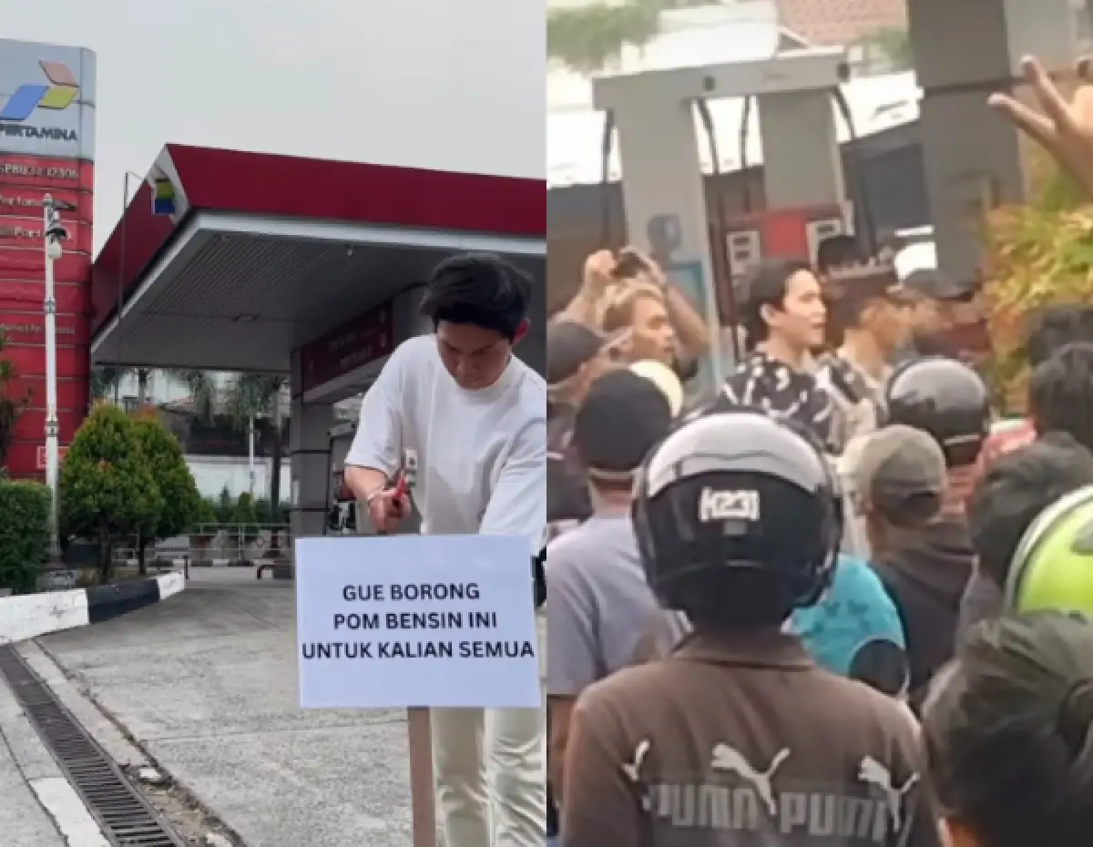 Richard Theodore kembali jadi sorotan usai konten bagi-bagi BBM gratis berujung diamuk massa (Sumber : instagram @terang_media)