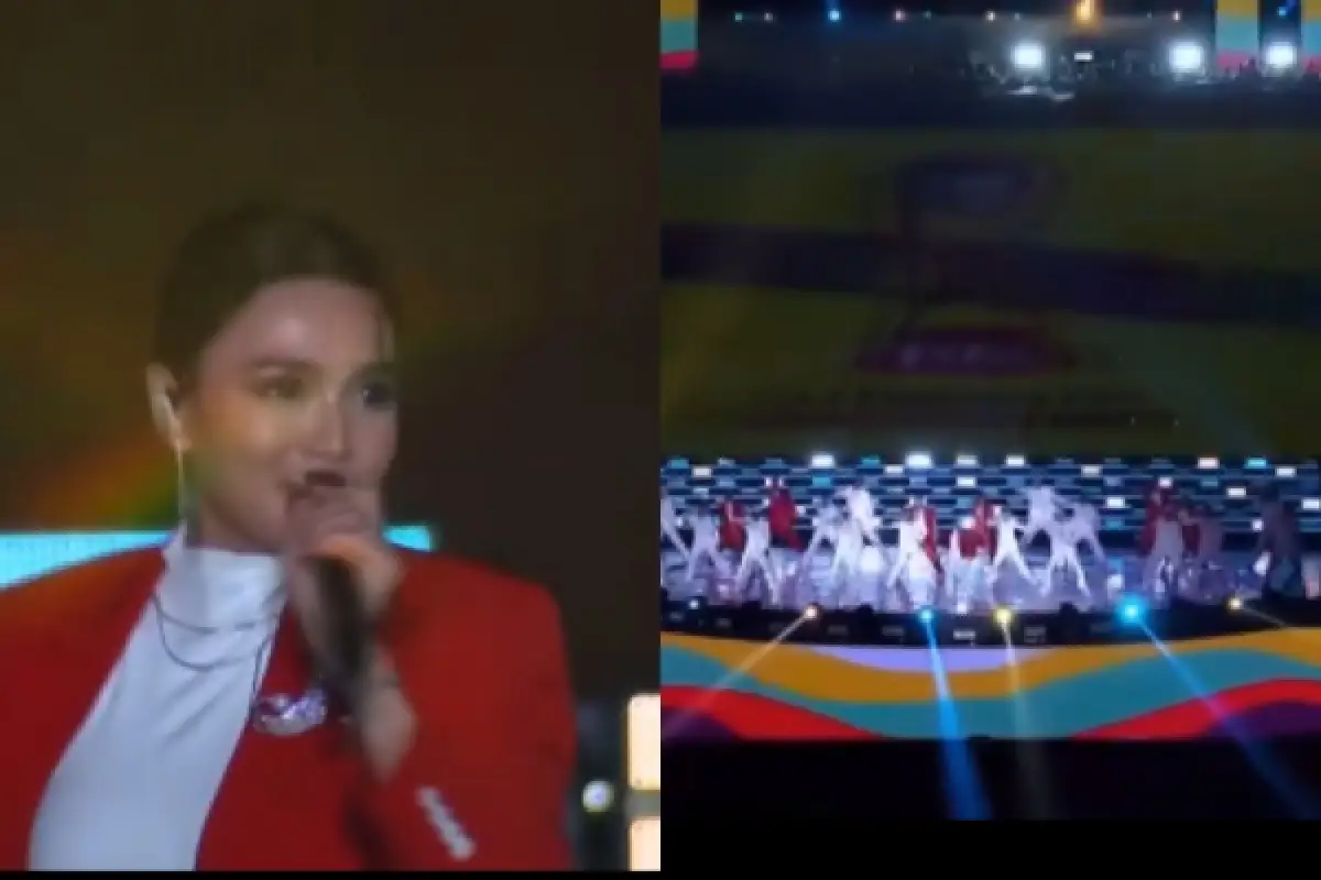 Lompatan Enerjik Wika Salim, Goyang Stadion GBT Surabaya di Acara Pembukaan Piala Dunia U 17 2023 (Sumber : Instagram/@wikasalim)