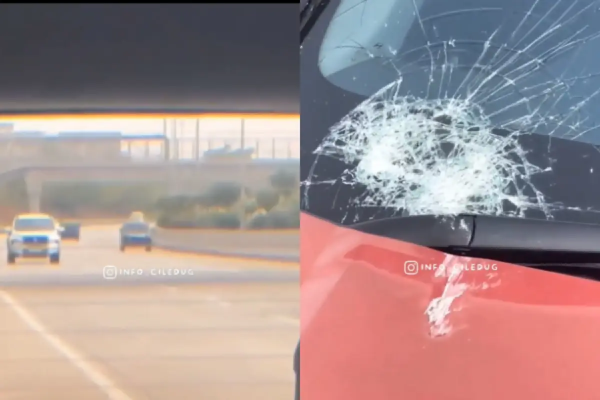 Ngeri! Sedang Melintas di Jalan Tol, Mobil Wanita Ini Dilempar Batu Orang Misterius (Sumber : Instagram/@info_ciledug)