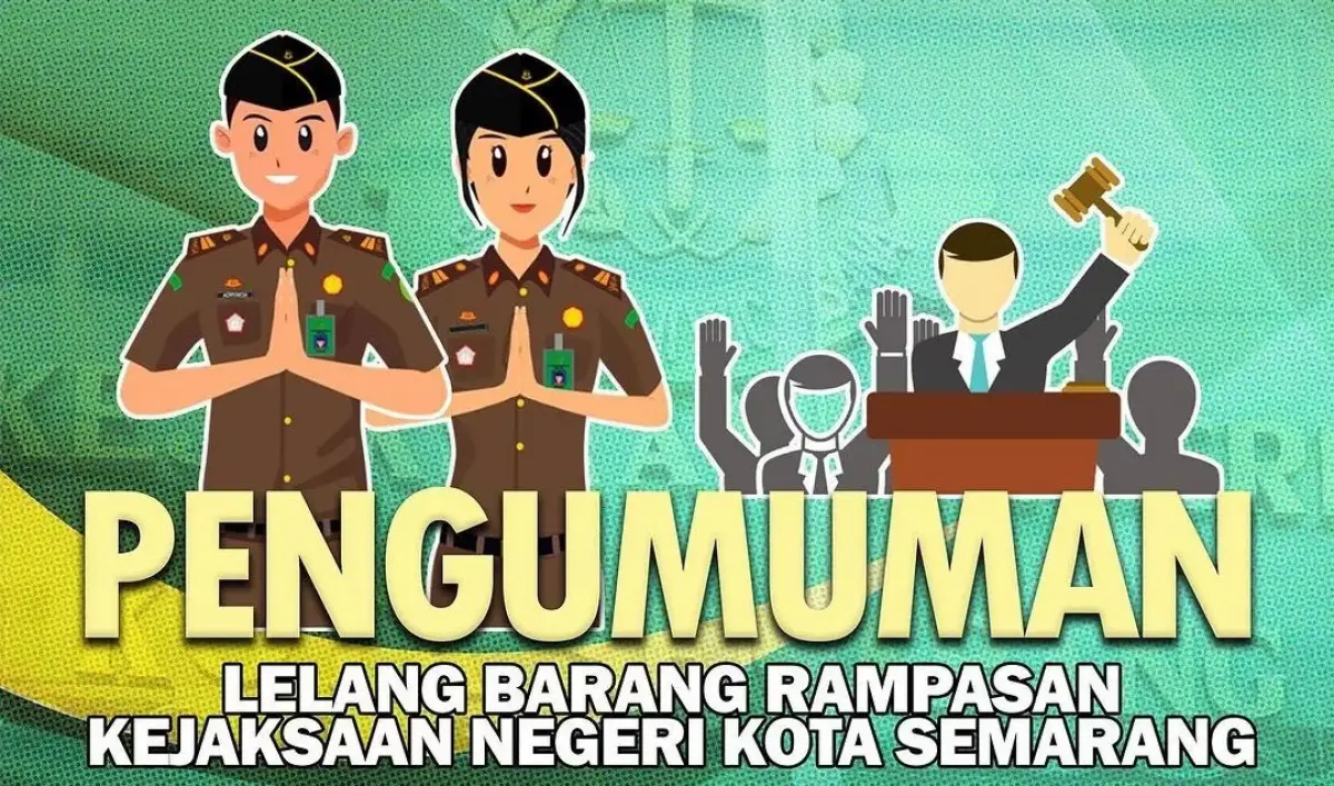 Kejari Kota Semarang akan melakukan lelang barang rampasan untuk diikuti secara umum oleh warga dengan batas waktu hingga Rabu 15 November 2023. (Sumber : Kejari Kota Semarang)