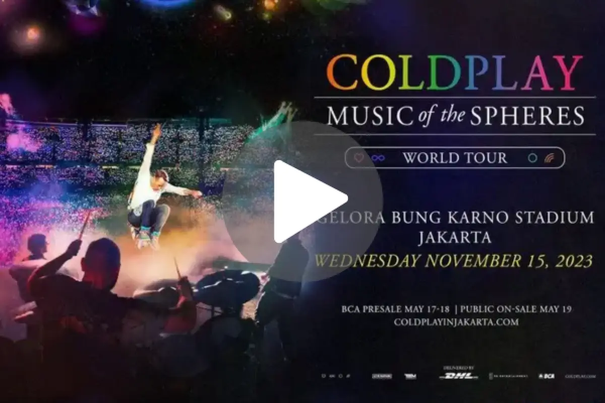 Informasi link live streaming konser Coldplay di Jakarta malam ini (Sumber : PK Entertainment)