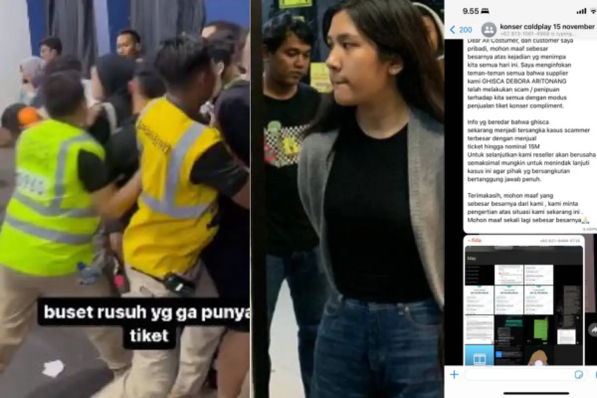 Insiden Konser Coldplay di Jakarta, Dari Gate Ultimate Jebol Sampai Kasus Penipuan Tiket Rp 15 Milyar (Sumber : X.com)
