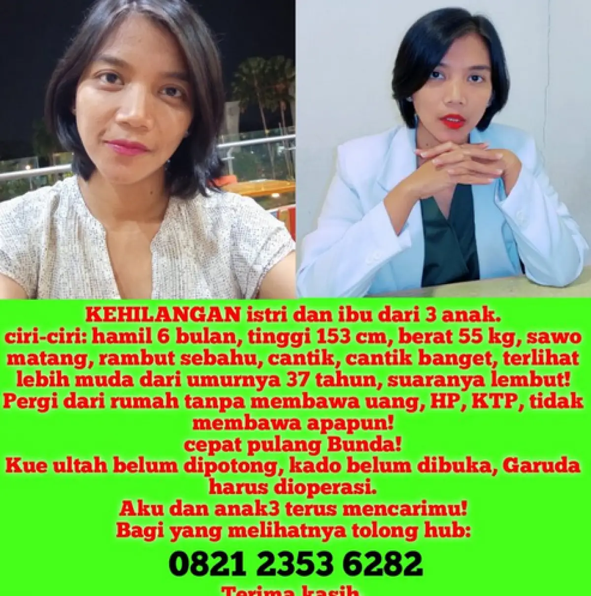 Trending Cuitan Suami Cari Istri Hilang, Publik Curiga dr Qory Sebenarnya Korban KDRT yang Kabur (Sumber : Twitter/@qory20)