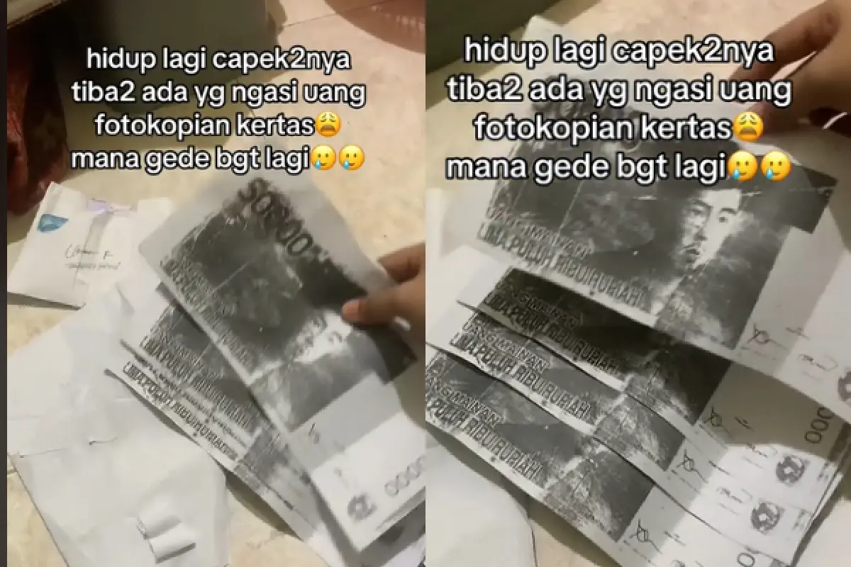 Parah! Viral Pengantin Dapat Sumbangan Uang Fotokopian dari Tamu Undangan: Gwencana (Sumber : TikTok)
