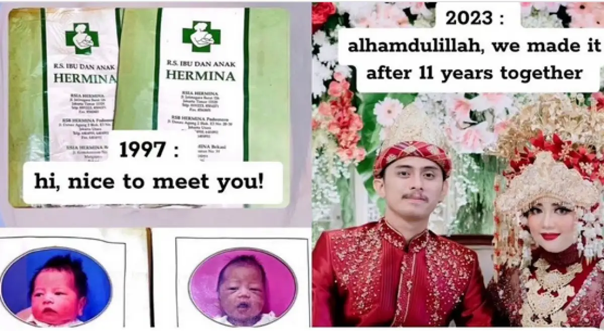 Dulu Lahir di Klinik dan Tanggal yang Sama, Pasangan Ini Berujung Resmi Menikah (Sumber : TikTok/@Aulianibismi)