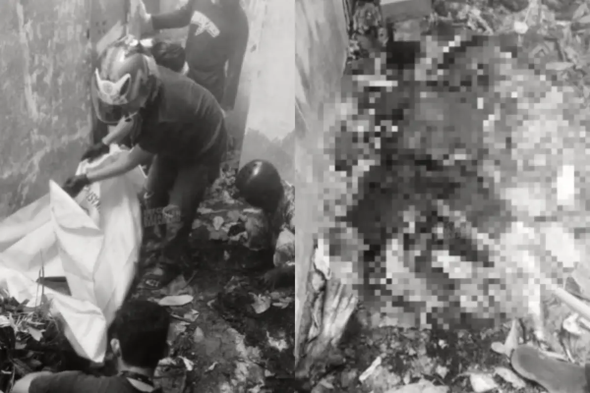 Penemuan mayat di pria di rumah kosong Semarang (Sumber : Instagram/@infokejadian_semarang)