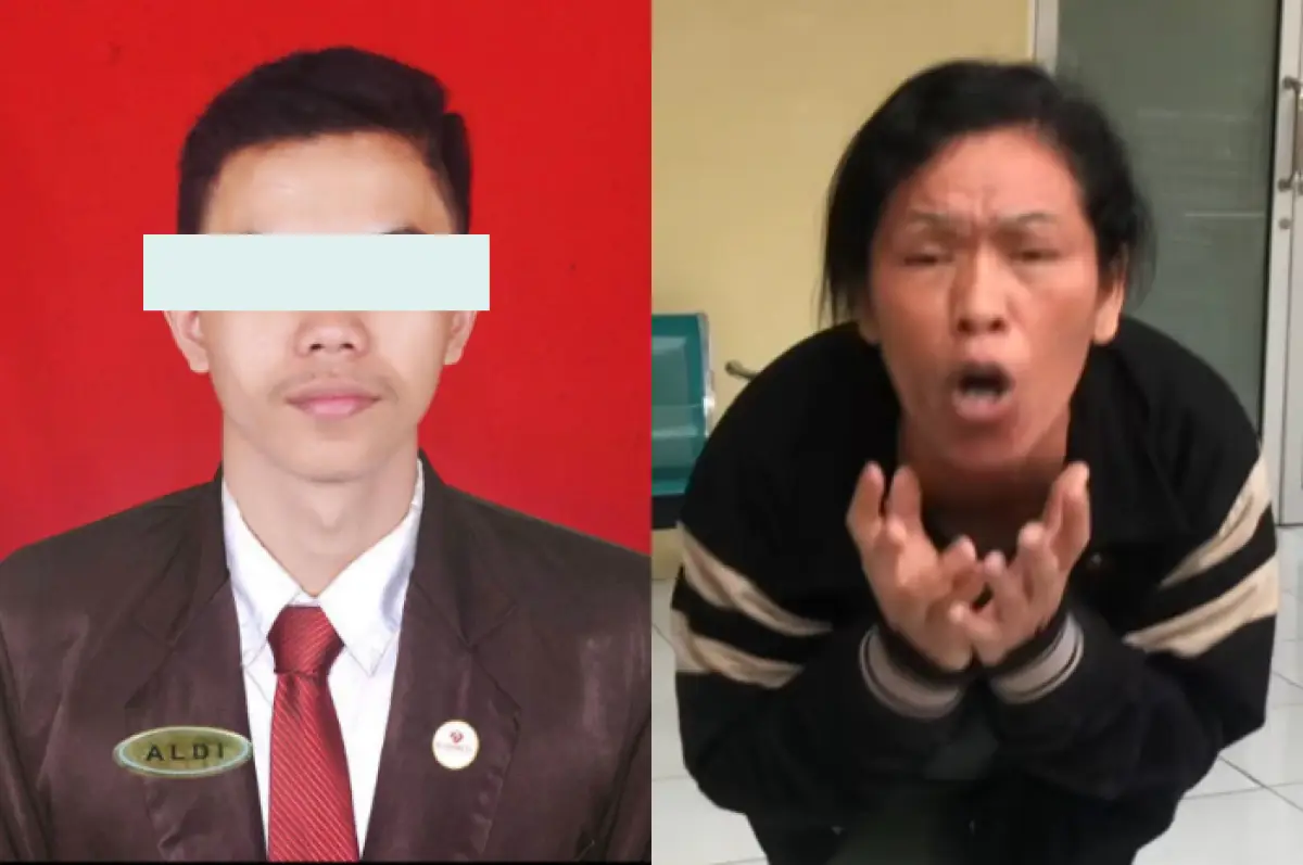 Ibu Aldi Sahilatua Nababan menangis histeris saat jenazah hendak diotopsi (Sumber : instagram @monalisanababan_)