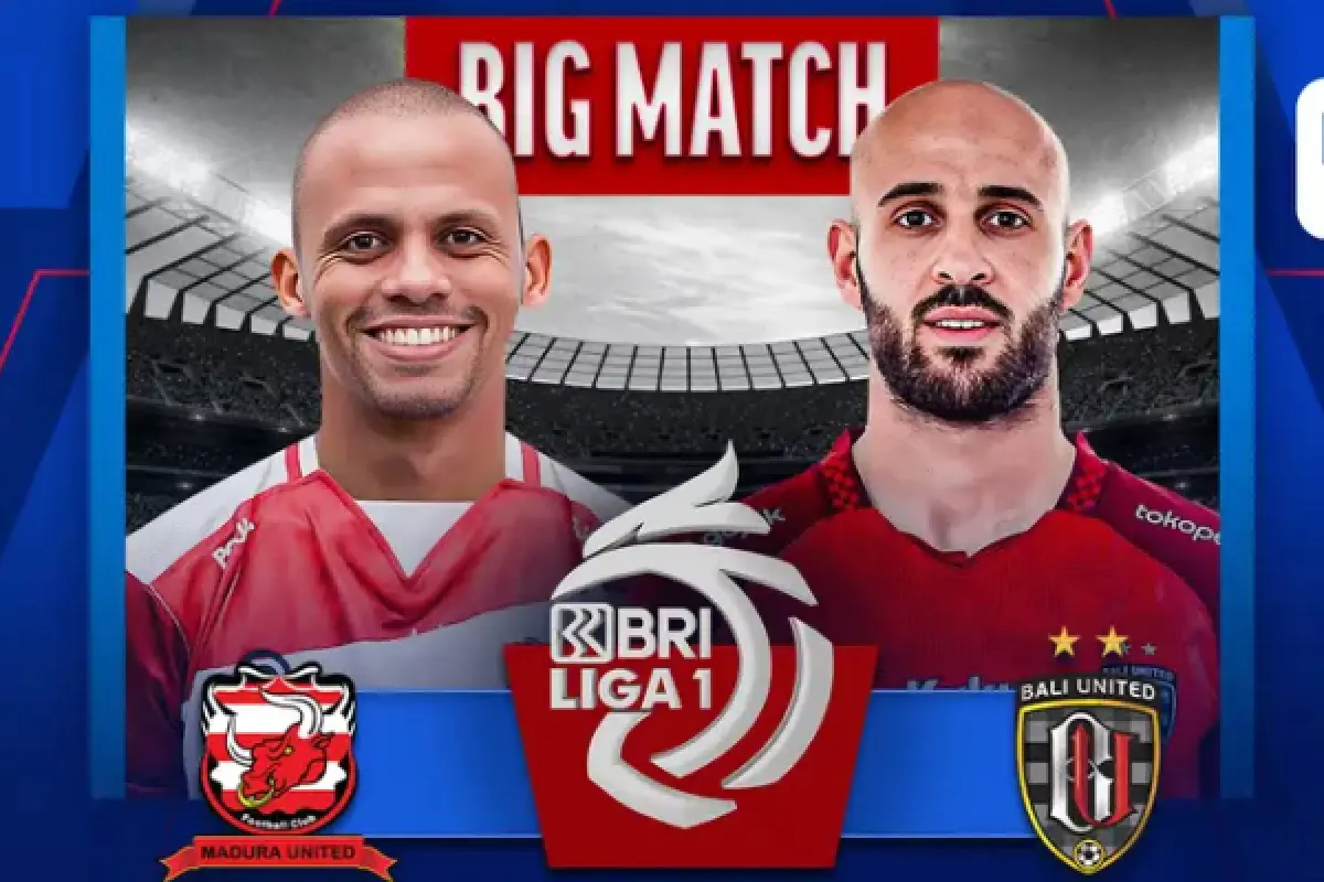 Duel papan atas BRI Liga 1, Madura United vs Bali United, Kamis, 23 November 2023, pukul 15.00 WIB. (Sumber : vidio.com)