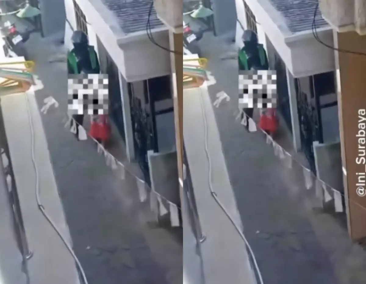 Polres Pelabuhan Tanjung Perak meringkus BM (51) driver ojol yang lakukan pelecehan seksual pada seorang anak di Wonosari Lor, Surabaya. (Sumber : instagam @folkshitt)