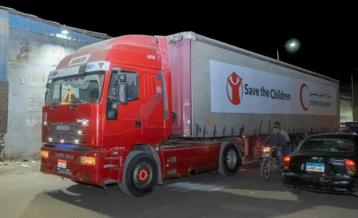 Kedatangan 100 truk bantuan ke Jalur Gaza, membawa harapan bagi masyarakat Palestina. (Sumber : savethechildren.net)