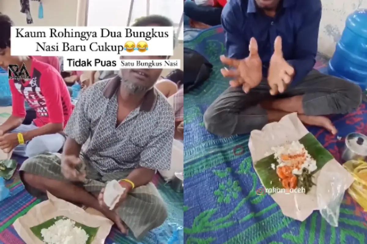 Malah Ngelunjak, Begini Respons Pengungsi Rohingya saat Dikasih Porsi Nasi Melimpah (Sumber : Twitter/@kontenberfaedah)