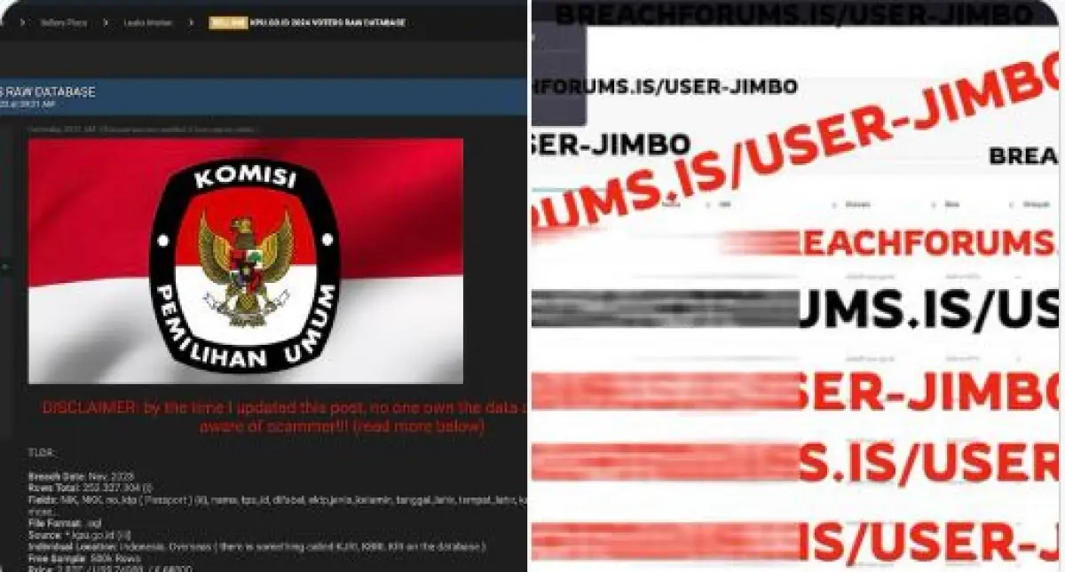 Heboh Data KPU Bocor, Lembaga Siber Sarankan Hal Ini (Sumber : x.com/@secgron)