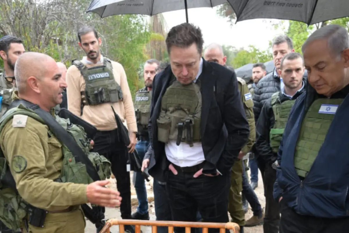 Kunjungan kontroversial Elon Musk ke Israel, berikan dukungan IDF hancurkan Hamas. (Sumber : X/netanyahu)