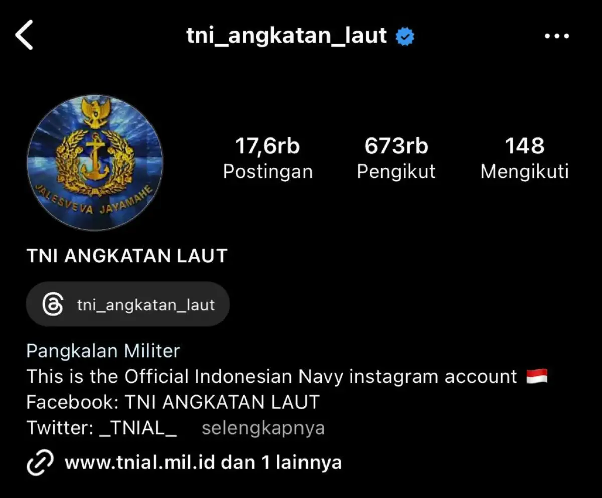 Instagram TNI Angkatan Laut jadi sasaran amuk warganet imbas datangnya pengungsi Rohingya (Sumber : instagram @tni_angkatan_laut)
