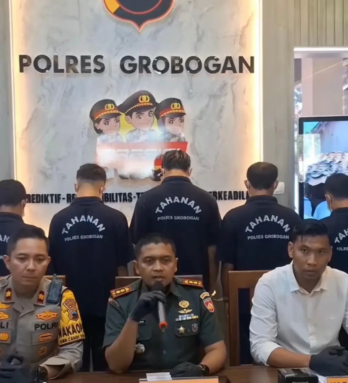 5 tersangka pengeroyokan anggota Babinsa di Grobogan (Sumber : instagram @infocegatansukoharjo)