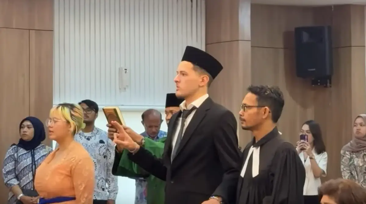 Justin Hubner jalani sumpah sebagai WNI hari ini (Sumber : YouTube/PSSI)