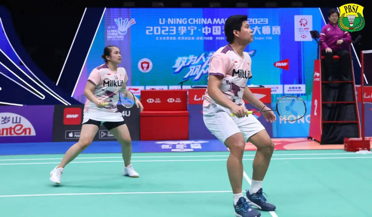Praveen/Melati saat bertanding di China Masters 2023. (Sumber : PBSI)