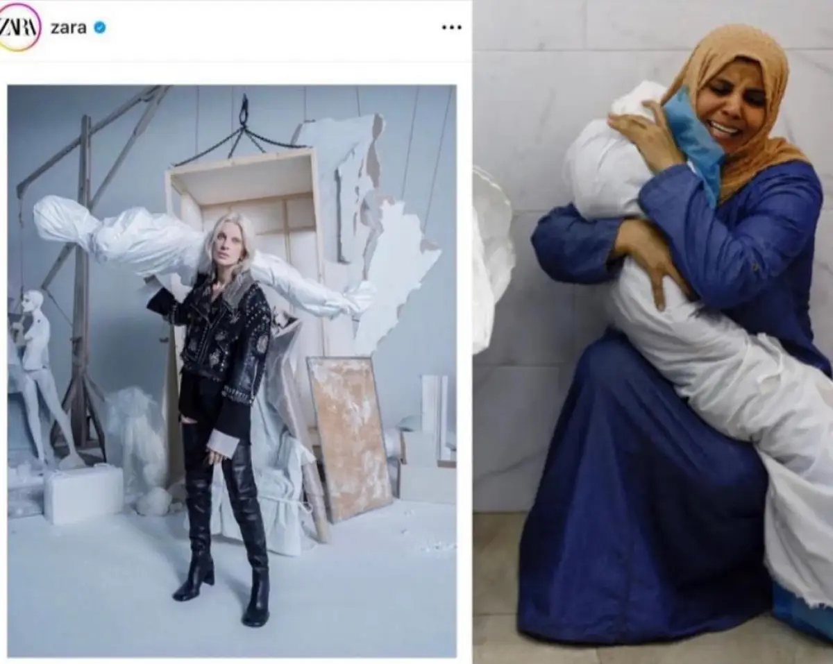 konten promosi brand fashion Zara tuai kontroversi, dituding ejek kondisi Palestina (Sumber : instagram @eyegirlmd)