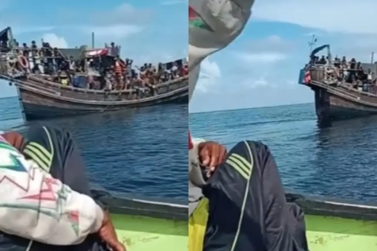 Beredar Video Nelayan Halangi Pengungsi Rohingya di Laut Lepas, Publik Pertanyakan Keberadaan TNI AL (Sumber : Instagram/@folkshitt)