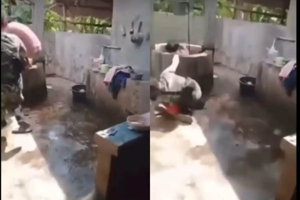 Pria nyemplung sumur gegara warisan (Sumber : Twitter/@kontenberfaedah)