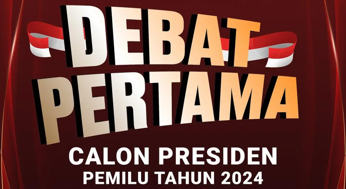 Debat pertama calon presiden Pemilu 2024 akan digelar Selasa 12 Desember 2023 malam ini, disiarkan langsung di TVRI dan RRI serta YouTube. (Sumber : KPU)