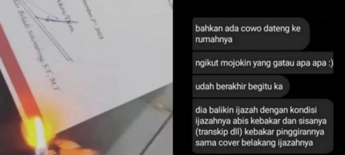 Astaghfirullah, Begini Curhat Nyesek Cowok yang Ijazahnya Dibakar Pacar Cuma Gegara Helm (Sumber : Instagram/@abouthetic)