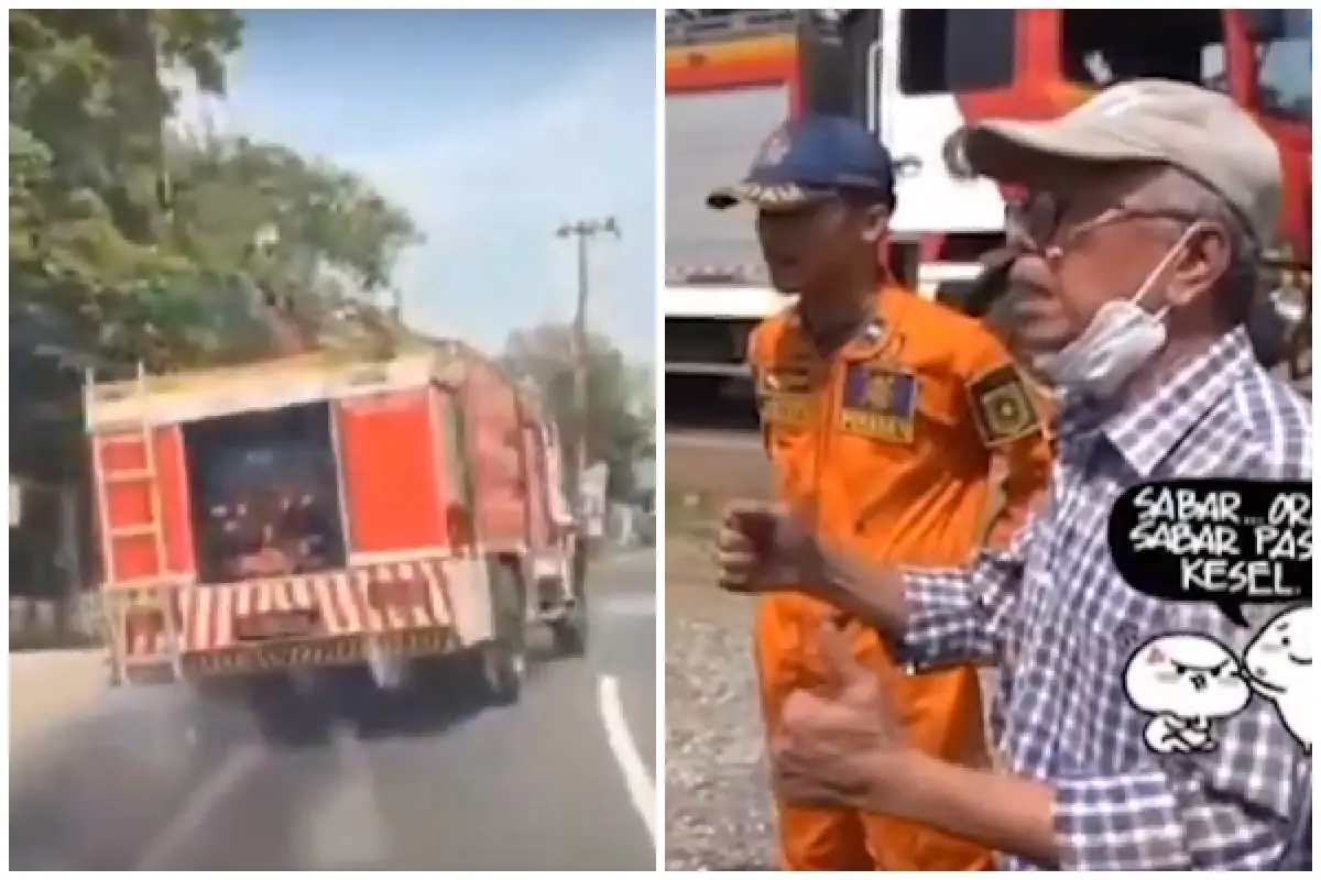 Viral curhatan seorang petugas pemadam kebakaran yang dimaki korban kebakaran karena terlambat datang. (Sumber : TikTok/rakamadun)