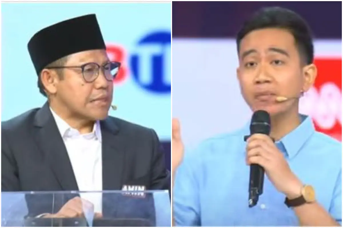 KPU sediakan podium dan satu mikrofon untuk Debat Ketiga Pilpres 2024. (Sumber : Tangkapan layar YouTube KPU RI)