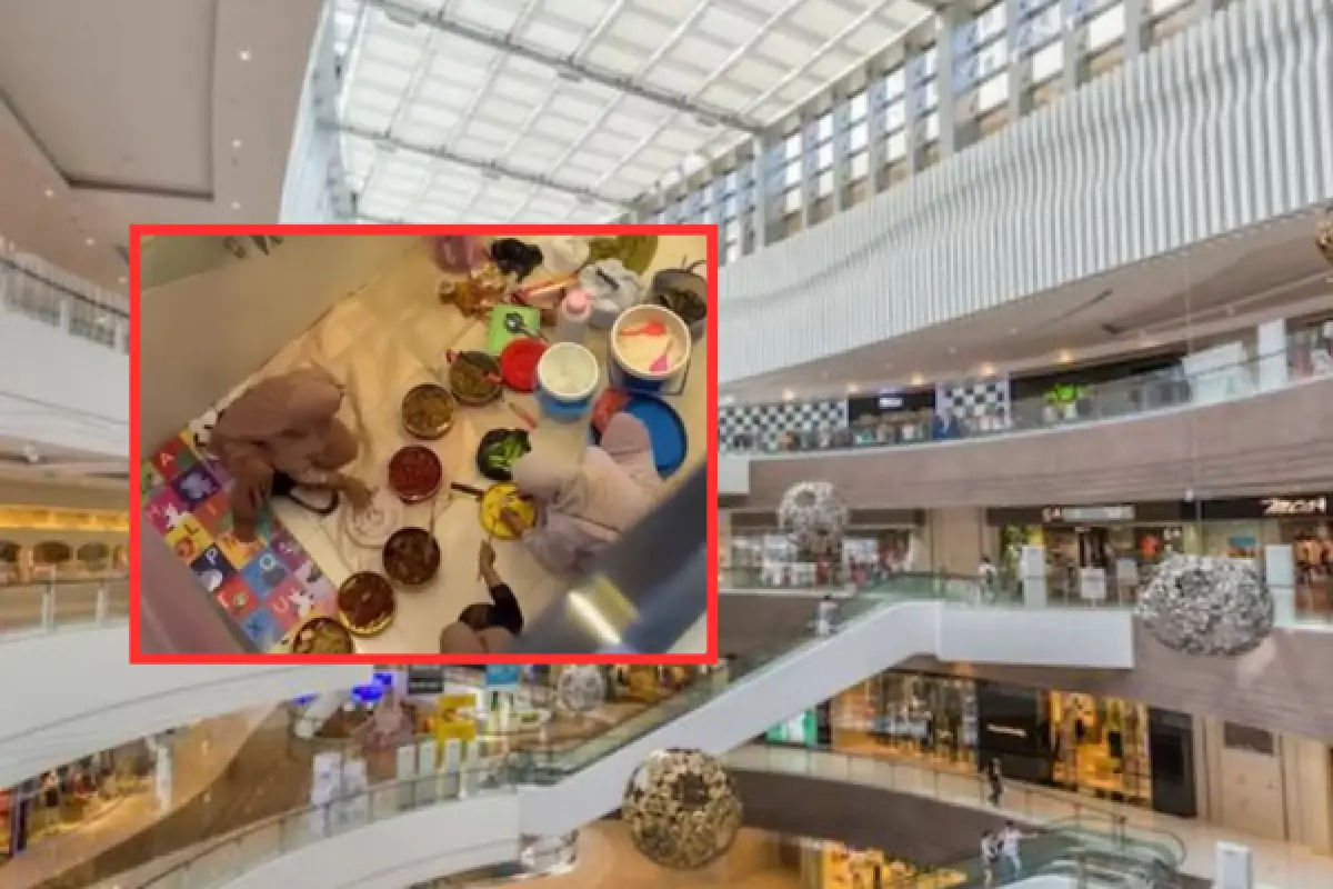 Viral Rombongan Emak-Emak Piknik di Dalam Mall, Mulai Gelar Tikar Hingga Bawa Termos Nasi dan Panci Sayur, Ngga Diusir Security? (Sumber : instagram.com/sisiterang.official dan Freepik/4045)