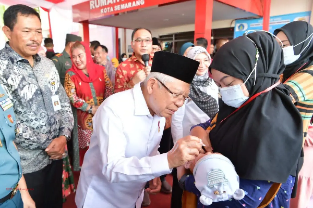 Wakil Presiden K.H. Ma'ruf Amin mengunjungi Rumah PELITA di Jalan Candi Pawon Timur III, Manyaran, Kota Semarang, Kamis, 28 Desember 2023. (Sumber : Setwapres)