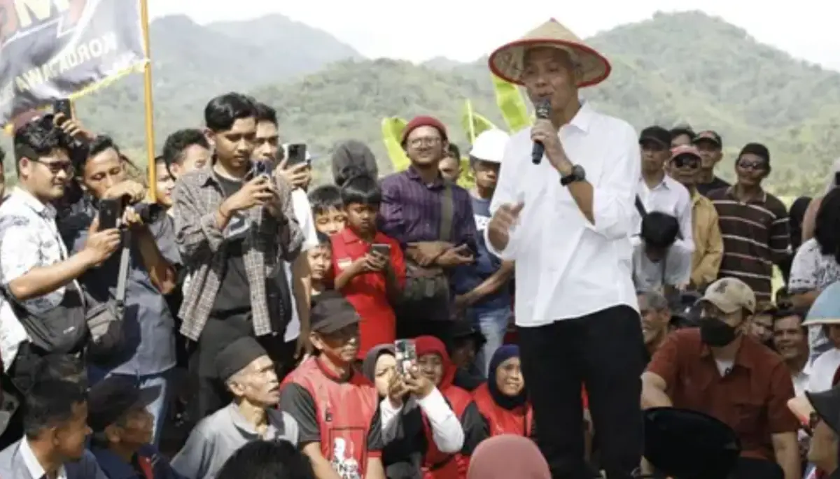 Ganjar Pranowo saat kampanye di Demak (Sumber : antara)
