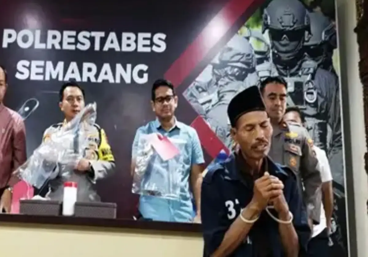 Sutikno, ayah yang bunuh anak karena suka bikin onar dan mabuk mabukan (Sumber : Humas Polda Jateng)