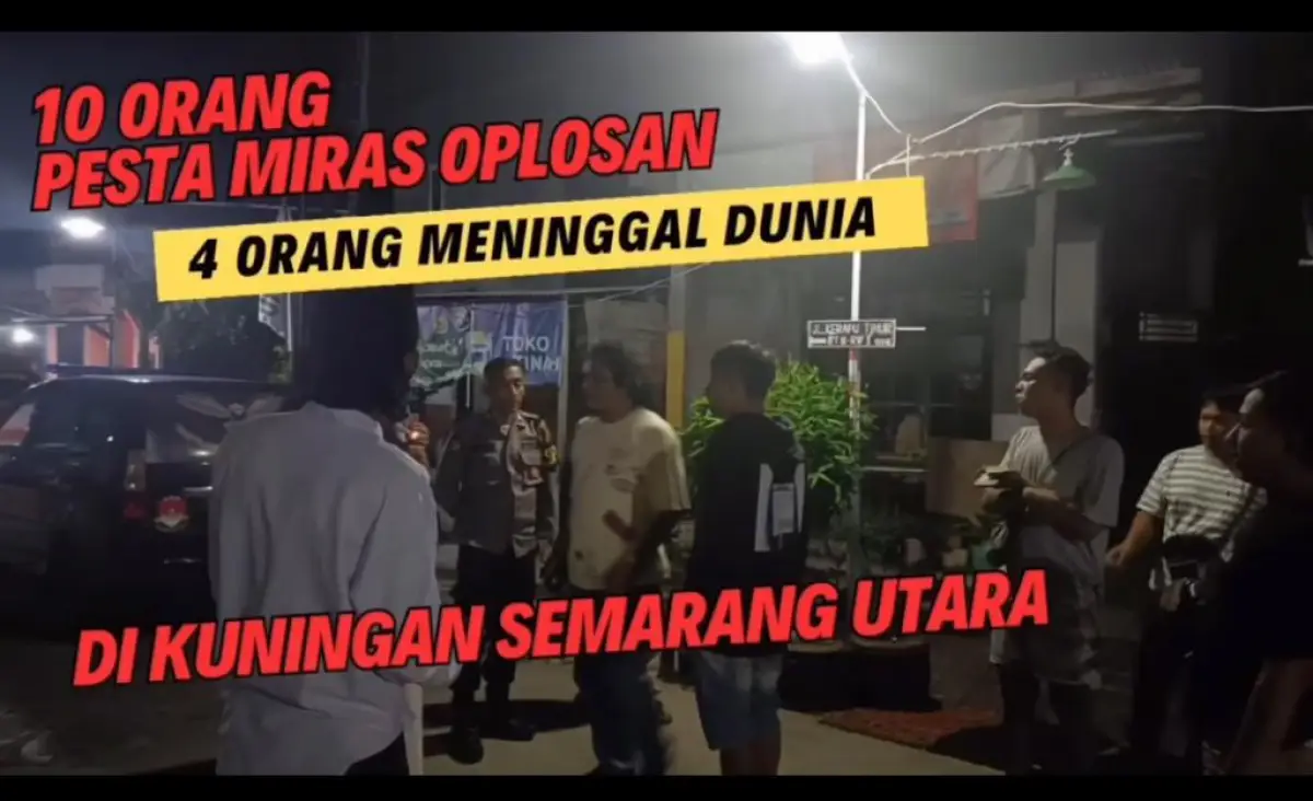 4 pemuda tewas aibat konsumsi miras (Sumber : Instagram @kejadiansmg)
