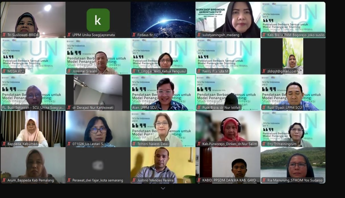 Akademisi SCU paparkan hasil penelitian stunting di Demak  dalam webinar. (Sumber:  | Foto: Dok)