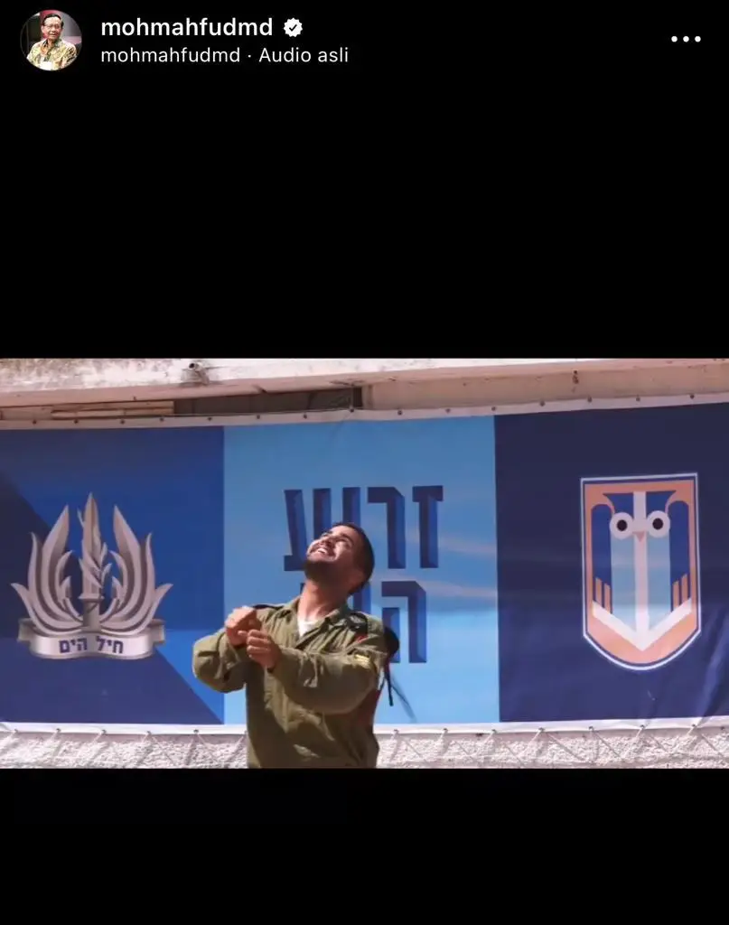 akun instagram Mahfud MD diduga diretas orang tak dikenal, unggah video tentara Israel (Sumber: instagram  | Foto: @mohmahfudmd)