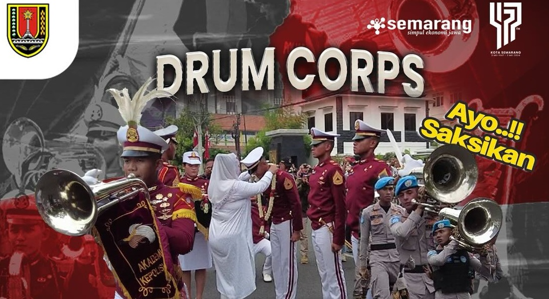 Drum Corps Pelopor Cendrawasih Akpol, Minggu 25 Februari 2024 pagi. (Sumber: Pemkot Semarang - InfoSemarang.com)