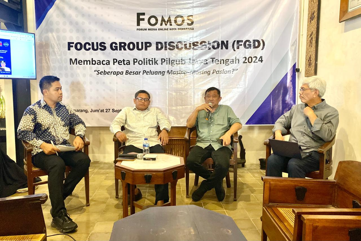 FGD dengan tema Membaca Peta Politik Pilgub Jawa Tengah.
(Sumber: | Foto: Sakti)