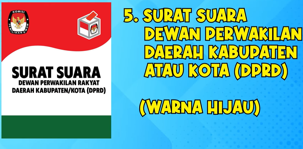 Cara coblos surat suara hijau DPRD Kota Semarang di TPS saat Pemilu 2024. (Sumber: KOMPASTV - InfoSemarang.com)