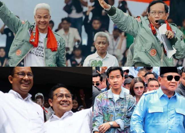 Kampanye Akbar Capres-Cawapres diwarnai kejadian tak terduga (Sumber: Instagram @aniesbaswedan /@prabowo / @ganjar_pranowo | Foto: Infosemarang.com )
