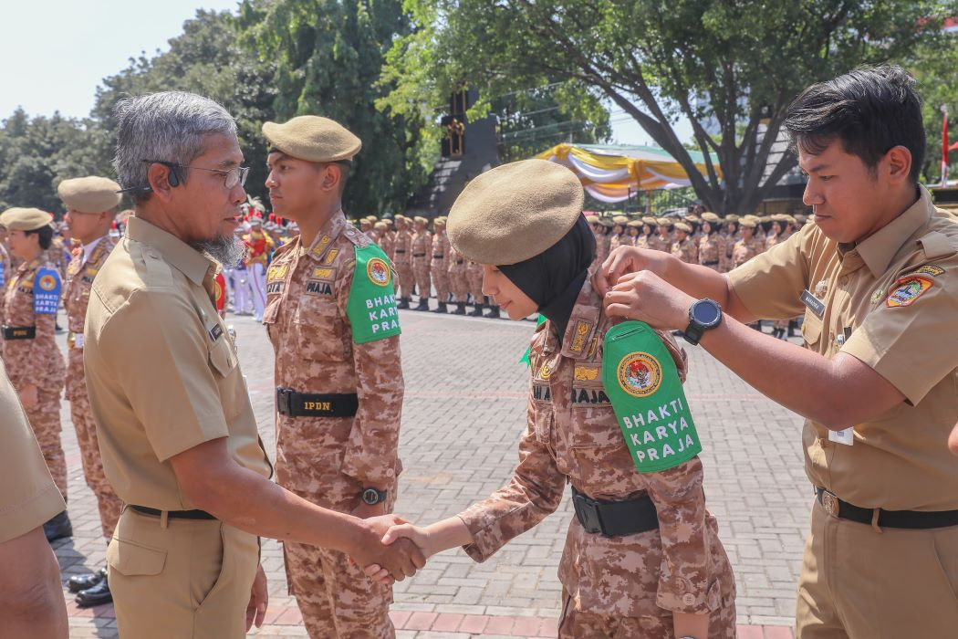 Sekretaris Daerah Jateng, Sumarno saat upacara penerimaan Praja IPDN  Senin, 12 Agustus 2024.  (Sumber:  | Foto: dok)