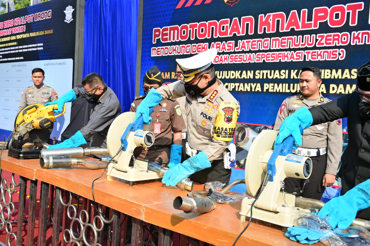 Polda Jateng gelar Apel Deklarasi Jateng Zero Knalpot Brong. (Sumber:  | Foto: Sakti)